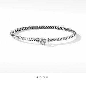 David Yurman 3mm Cable Heart Bracelet
